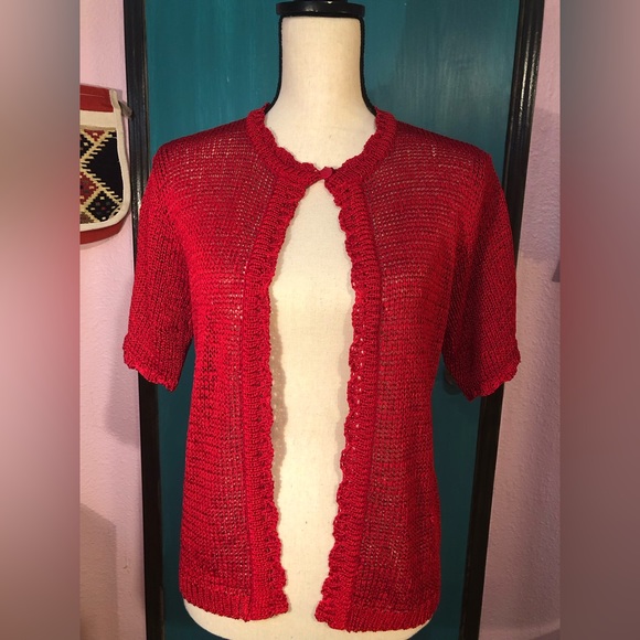 Sag Harbor Tops - Vintage Sag Harbor Short Sleeve Sweater